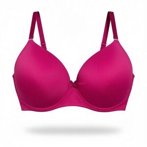 French Affair Full Figure‎ Bra Pink 40DD Full Coverage Underwire Adjustable NWT